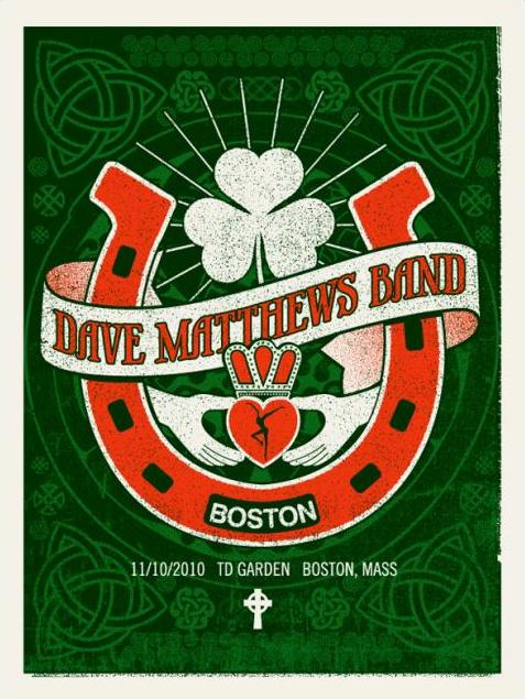 Methane Studios — Dave Matthews Band, TD Garden, Boston, MA · Nov 10, 2010 Poster