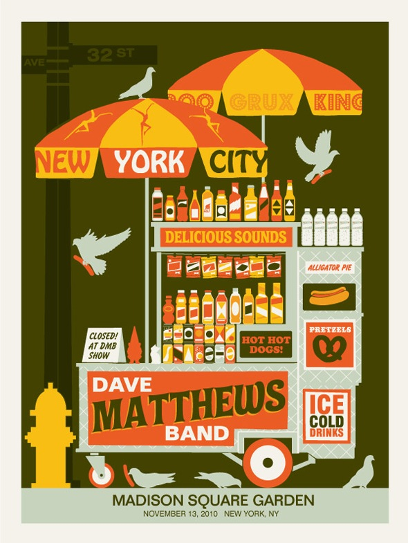 Methane Studios — Dave Matthews Band, Madison Square Garden, New York, NY · Nov 13, 2010 Poster