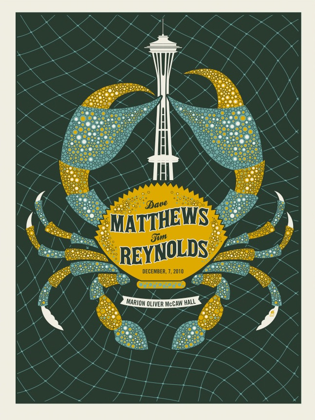 Methane Studios — Dave Matthews Band, Marion Oliver McCaw Hall, Seattle, WA · Dec 7, 2010 Poster
