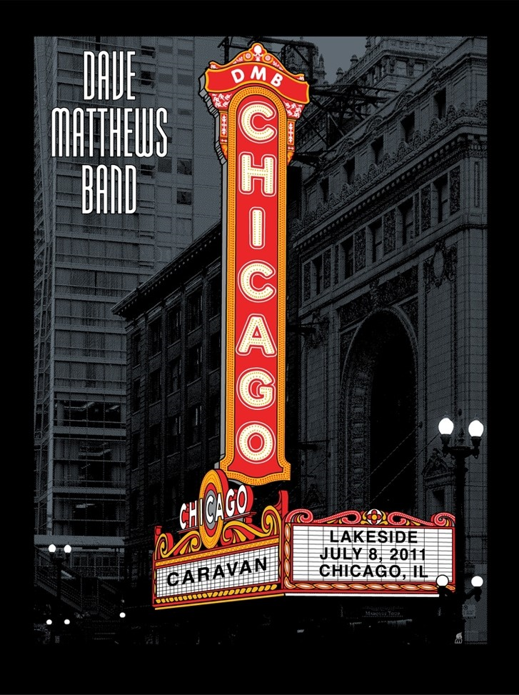 Methane Studios — Dave Matthews Band, Lakeside, Chicago, IL · Jul 8, 2011 Poster