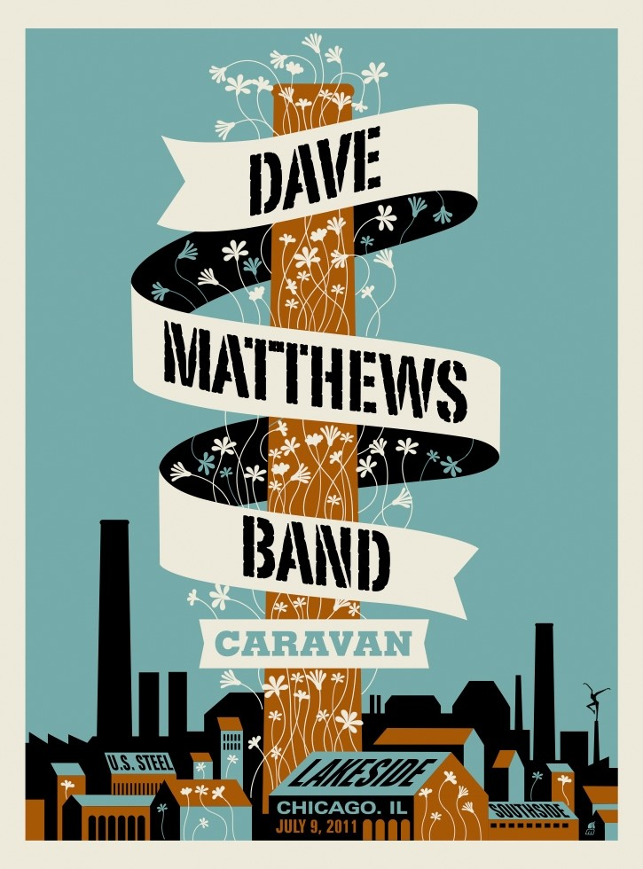Methane Studios — Dave Matthews Band, Lakeside, Chicago, IL · Jul 9, 2011 Poster