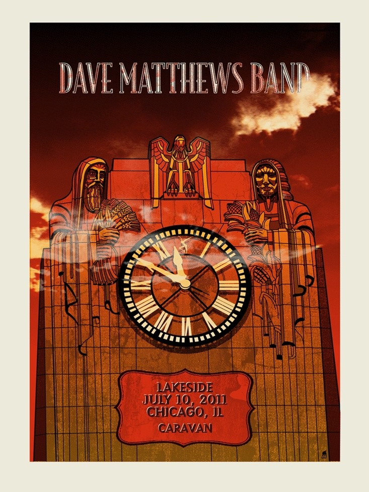 Methane Studios — Dave Matthews Band, Lakeside, Chicago, IL · Jul 10, 2011 Poster
