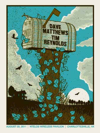 Methane Studios — Dave Matthews Band, nTelos Wireless Pavilion, Charlottesville, VA · Aug 20, 2011 Poster