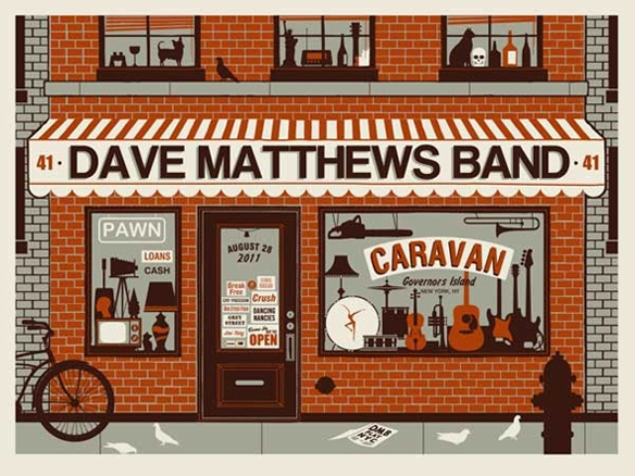Methane Studios — Dave Matthews Band, Governors Island, New York, NY · Aug 28, 2011 Poster
