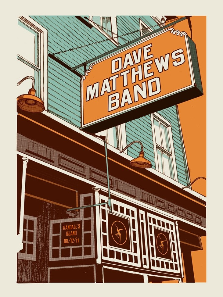 Methane Studios — Dave Matthews Band, Harlem River Event Area (Randall's Island Park), New York, NY · Sep 17, 2011 Poster