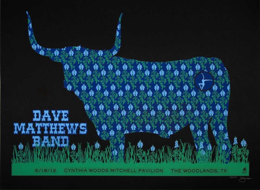 Methane Studios — Dave Matthews Band, The Cynthia Woods Mitchell Pavilion, The Woodlands, TX · May 18, 2012 Poster