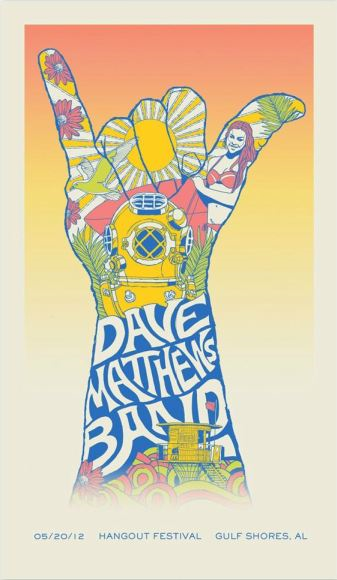 Methane Studios — Dave Matthews Band, Gulf Shores Beach, Gulf Shores, AL · May 20, 2012 Poster