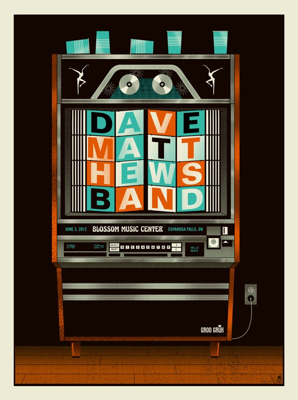 Methane Studios — Dave Matthews Band, Blossom Music Center, Cuyahoga Falls, OH · Jun 3, 2012 Poster