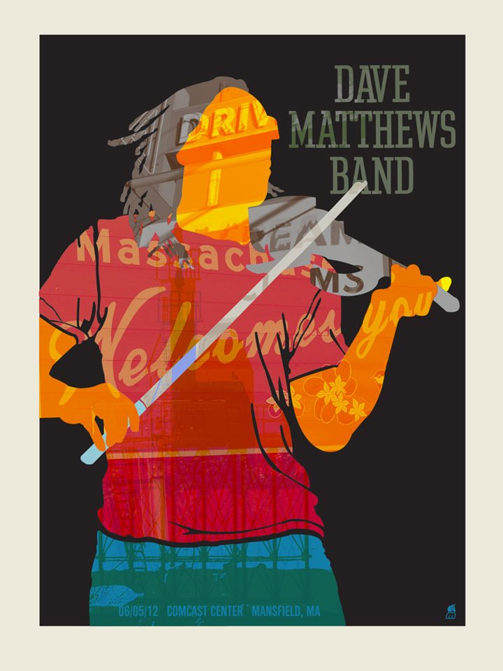 Methane Studios — Dave Matthews Band, Comcast Center, Mansfield, MA · Jun 5, 2012 Poster