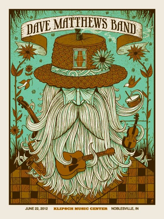 Methane Studios — Dave Matthews Band, Ruoff Music Center, Noblesville, IN · Jun 22, 2012 Poster