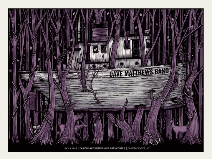 Methane Studios — Dave Matthews Band, Darien Lake Performing Arts Center (Six Flags Darien Lake), Darien Center,NY · Jul 3, 2012 Poster