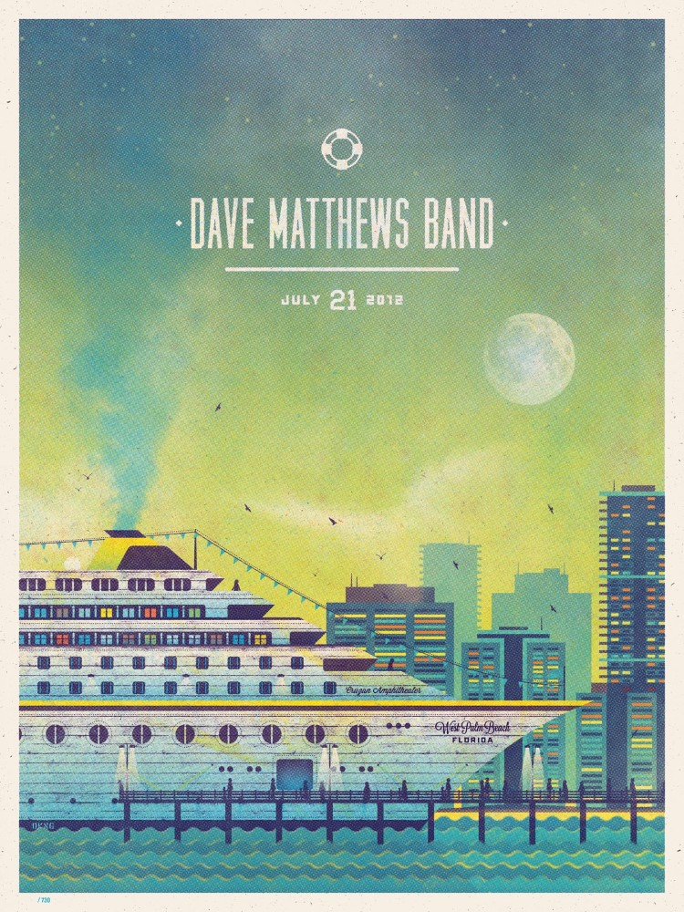 DKNG — Dave Matthews Band, iTHINK Financial Amphitheatre, West Palm Beach, FL · Jul 21, 2012 Poster