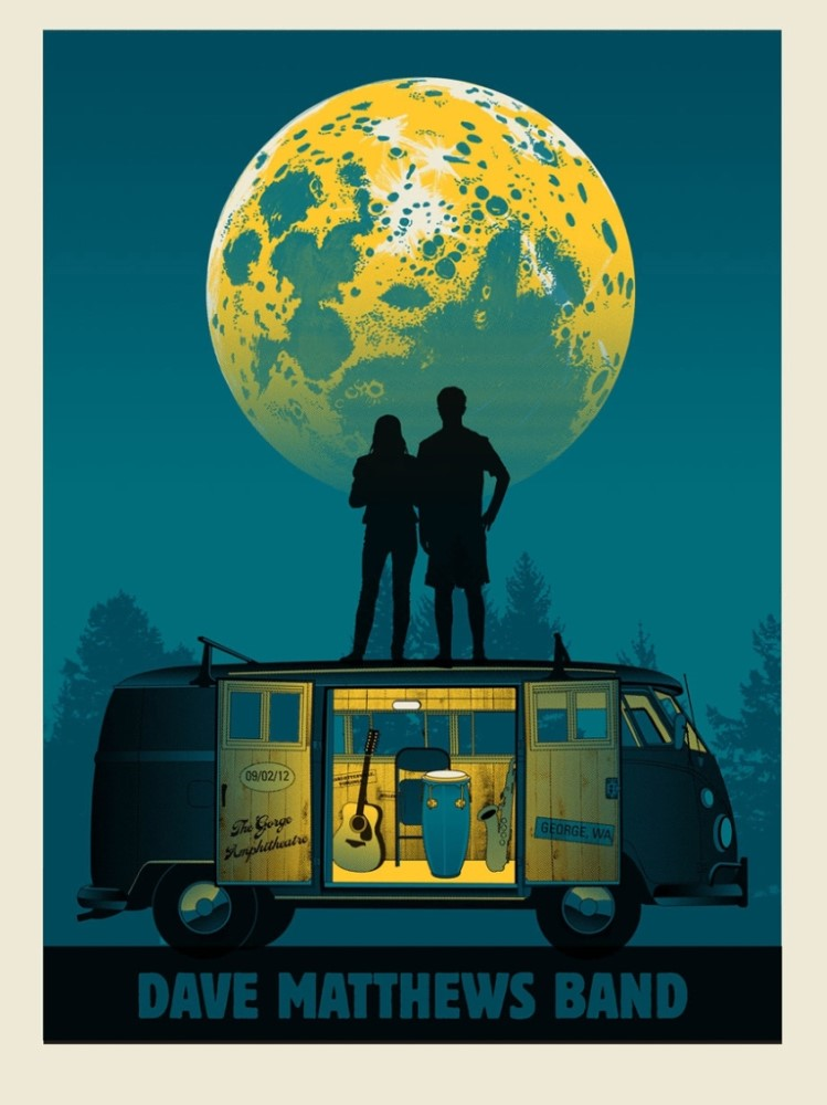 Methane Studios — Dave Matthews Band, The Gorge Amphitheatre, George, WA · Sep 2, 2012 Poster