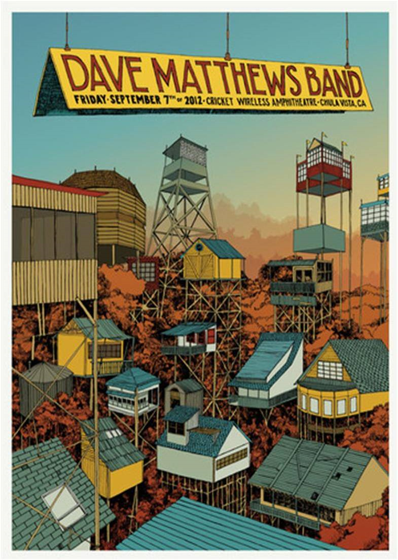 Landland — Dave Matthews Band, Cricket Wireless Amphitheatre, Chula Vista, CA · Sep 7, 2012 Poster