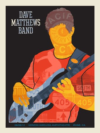 Methane Studios — Dave Matthews Band, Verizon Wireless Amphitheatre, Irvine, CA · Sep 8, 2012 Poster
