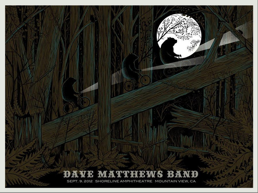 Methane Studios — Dave Matthews Band, Shoreline Amphitheatre at Mountain View, Mountain View, CA · Sep 9, 2012 Poster