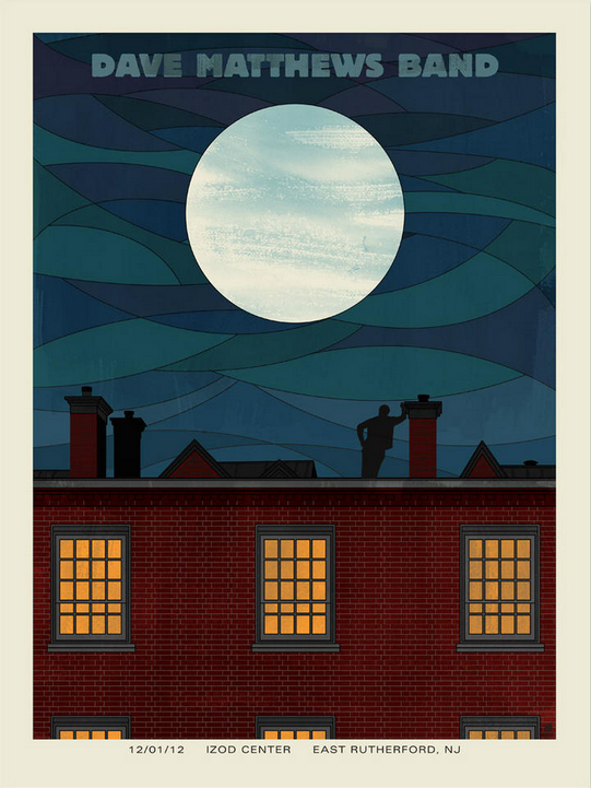 Methane Studios — Dave Matthews Band, Izod Center, East Rutherford, NJ · Dec 1, 2012 Poster