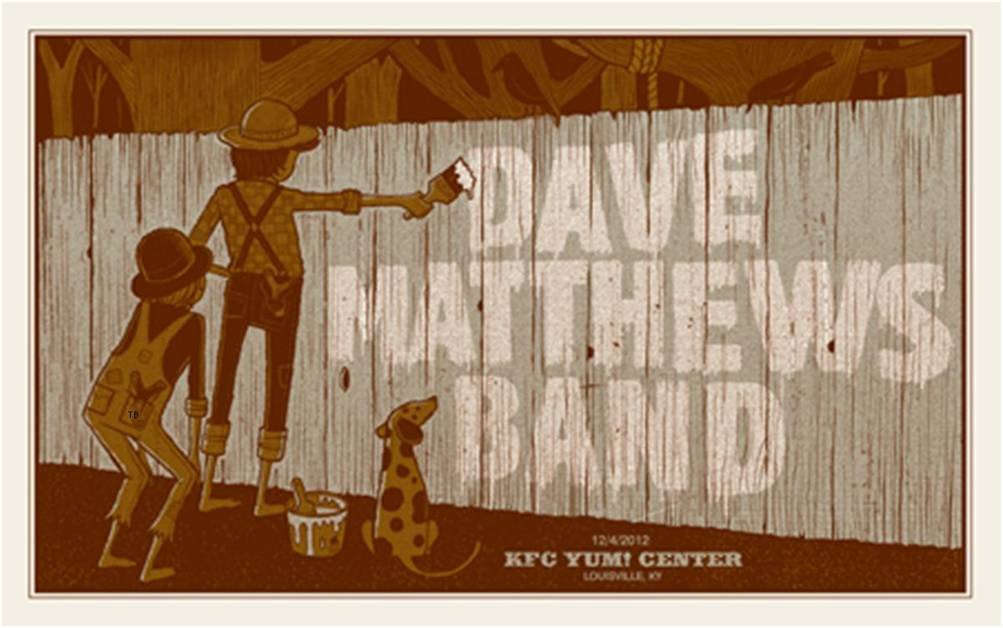 Methane Studios — Dave Matthews Band, KFC Yum! Center, Louisville, KY · Dec 4, 2012 Poster