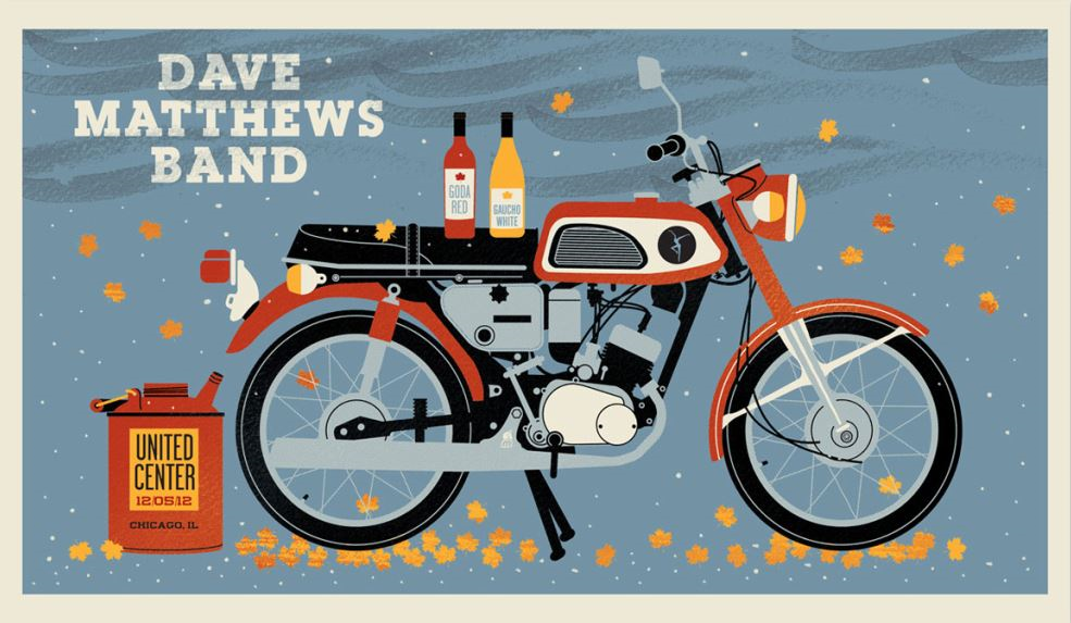 Methane Studios — Dave Matthews Band, United Center, Chicago, IL · Dec 5, 2012 Poster