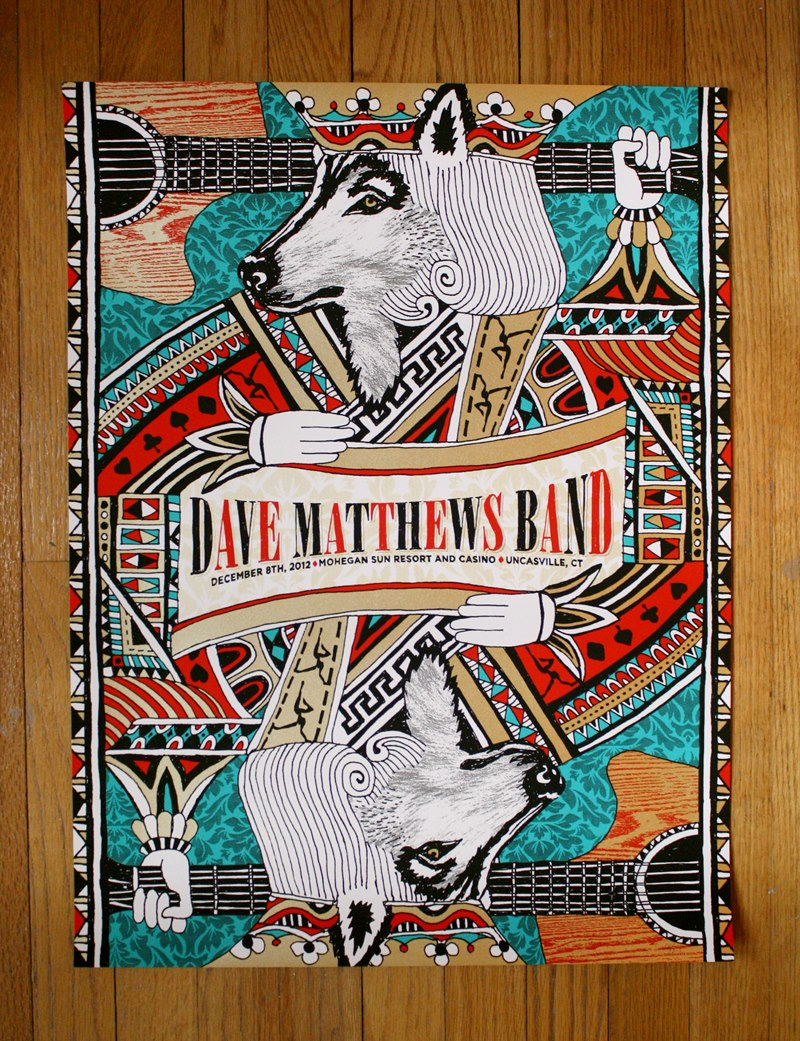 Nate Duval — Dave Matthews Band, Mohegan Sun Arena (Mohegan Sun), Uncasville, CT · Dec 8, 2012 Poster