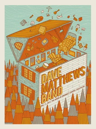 Methane Studios — Dave Matthews Band, The Arena at Gwinnett Center, Duluth, GA · Dec 11, 2012 Poster