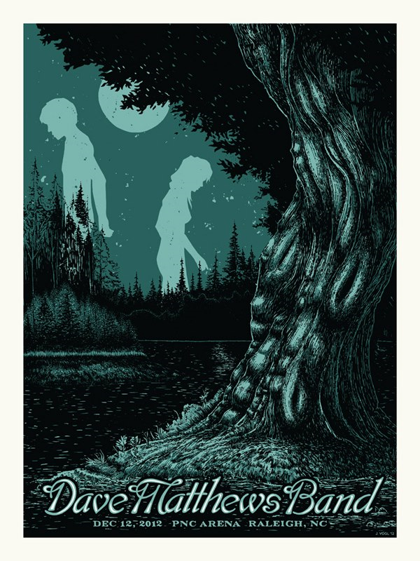 John Vogl — Dave Matthews Band, PNC Arena, Raleigh, NC · Dec 12, 2012 Poster