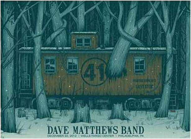 Methane Studios — Dave Matthews Band, Wells Fargo Center, Philadelphia, PA · Dec 22, 2012 Poster