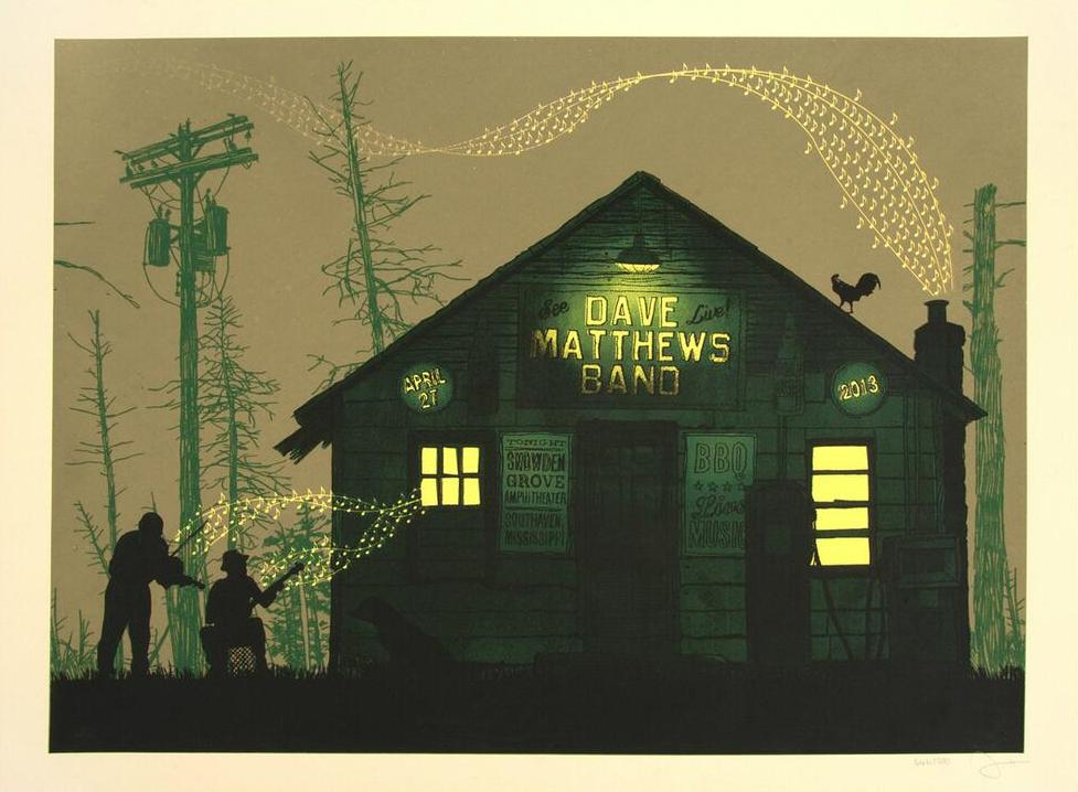 Methane Studios — Dave Matthews Band, BankPlus Amphitheater at Snowden Grove, Southaven, MS · Apr 27, 2013 Poster