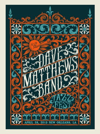 Methane Studios — Dave Matthews Band, Fair Grounds Race Course & Slots, New Orleans, LA · Apr 28, 2013 Poster