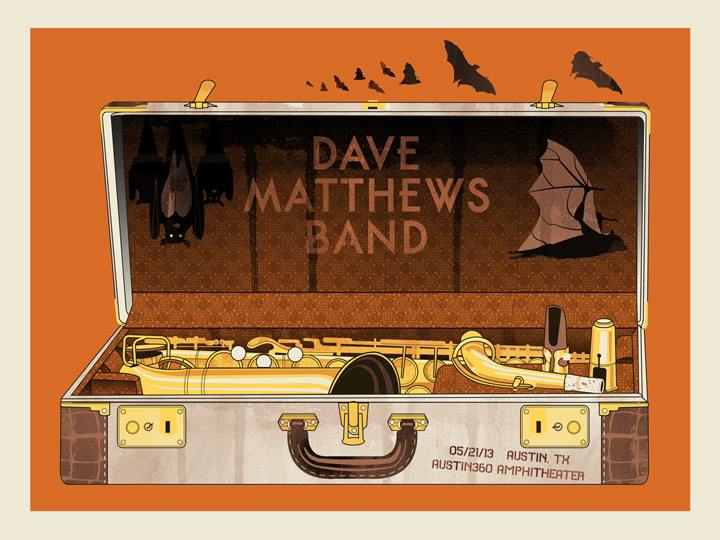 Methane Studios — Dave Matthews Band, Austin360 Amphitheater, Del Valle, TX · May 21, 2013 Poster