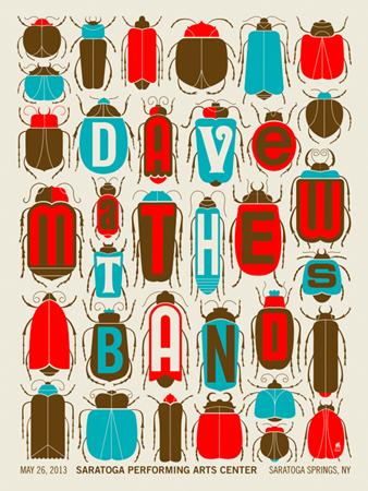 Methane Studios — Dave Matthews Band, Saratoga Performing Arts Center, Saratoga Springs, NY · May 26, 2013 Poster