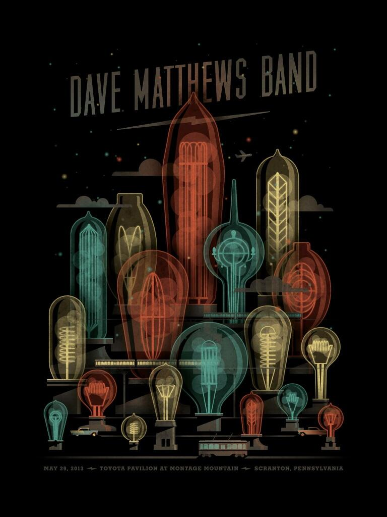 DKNG — Dave Matthews Band, Toyota Pavilion at Montage Mountain, Scranton, PA · May 29, 2013 Poster