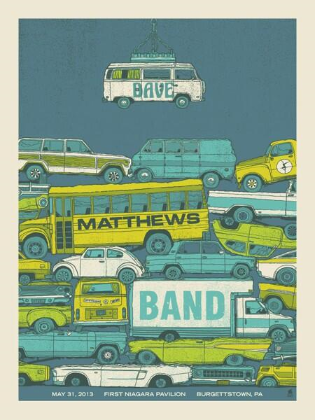 Methane Studios — Dave Matthews Band, First Niagara Pavilion, Burgettstown, PA · May 31, 2013 Poster
