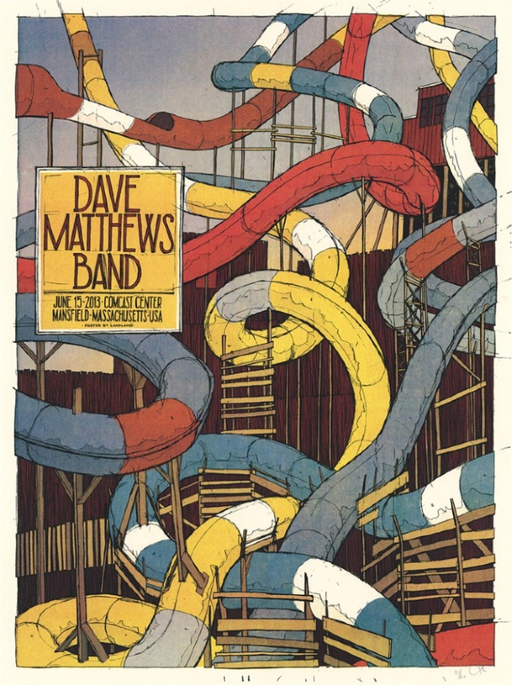 Landland — Dave Matthews Band, Comcast Center, Mansfield, MA · Jun 15, 2013 Poster