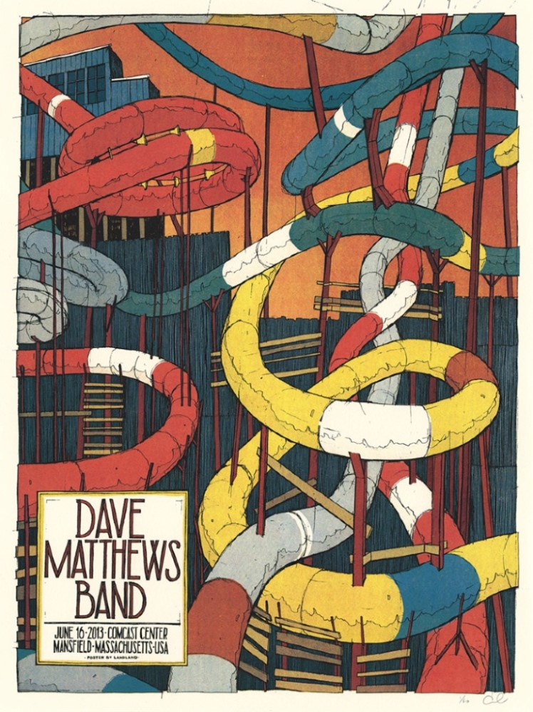 Landland — Dave Matthews Band, Comcast Center, Mansfield, MA · Jun 16, 2013 Poster