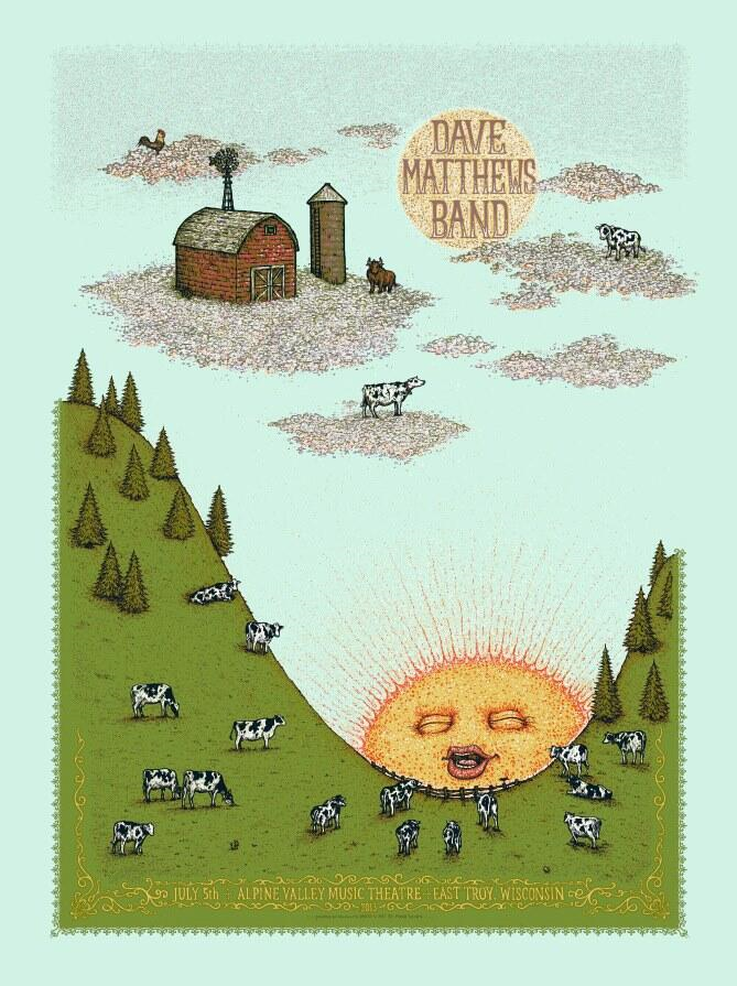 Marq Spusta — Dave Matthews Band, Alpine Valley Music Theatre, East Troy, WI · Jul 5, 2013 Poster