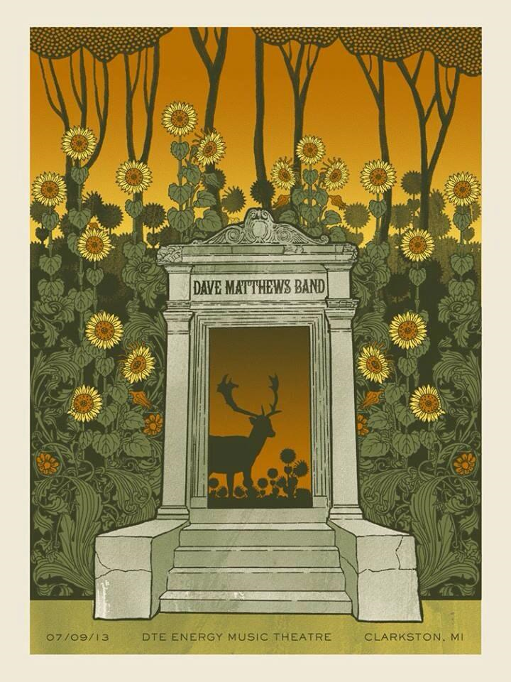 Methane Studios — Dave Matthews Band, DTE Energy Music Theatre, Clarkston, MI · Jul 9, 2013 Poster