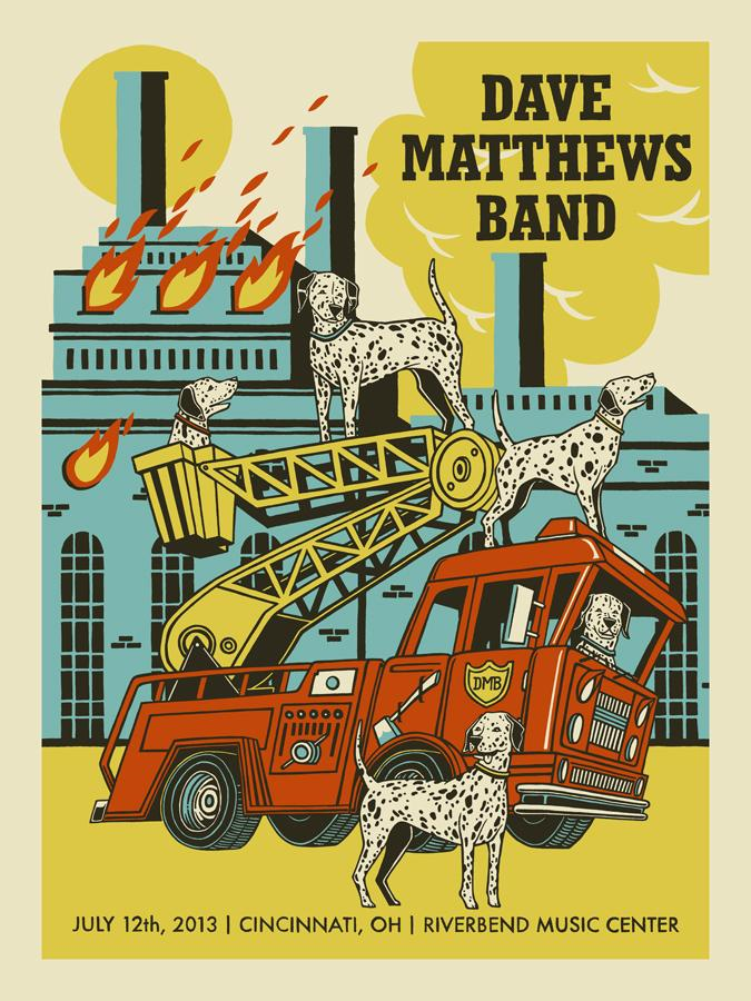 John Vogl — Dave Matthews Band, Riverbend Music Center, Cincinnati, OH · Jul 12, 2013 Poster