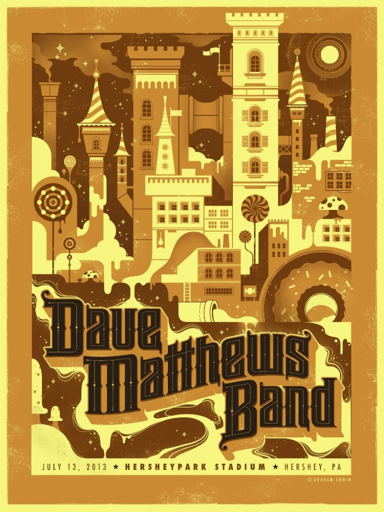 Graham Erwin — Dave Matthews Band, Hershey Park Stadium, Hershey, PA · Jul 13, 2013 Poster