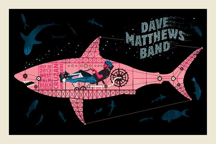 Methane Studios — Dave Matthews Band, iTHINK Financial Amphitheatre, West Palm Beach, FL · Jul 20, 2013 Poster