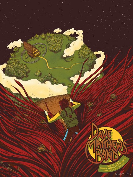 James Flames — Dave Matthews Band, PNC Music Pavilion, Charlotte, NC · Jul 24, 2013 Poster