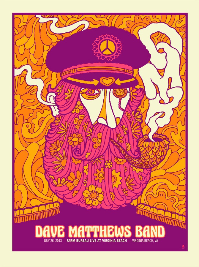 Methane Studios — Dave Matthews Band, Veterans United Home Loans Amphitheater at Virginia Beach, Virginia Beach, VA · Jul 26, 2013 Poster