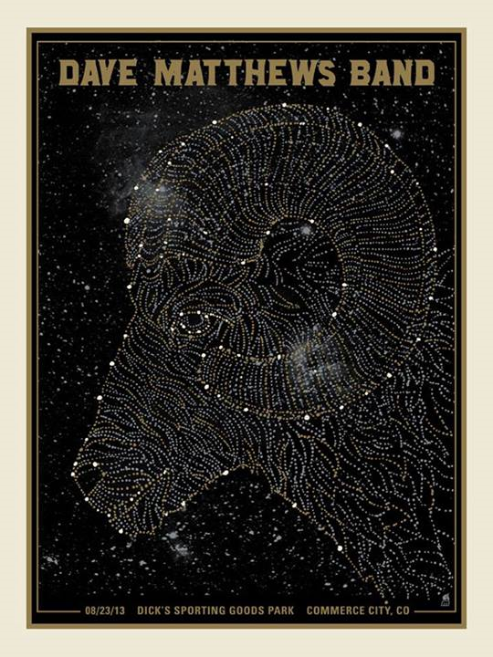 Anthem Branding — Dave Matthews Band, Dick's Sporting Goods Park, Commerce City, CO · Aug 23, 2013 Poster