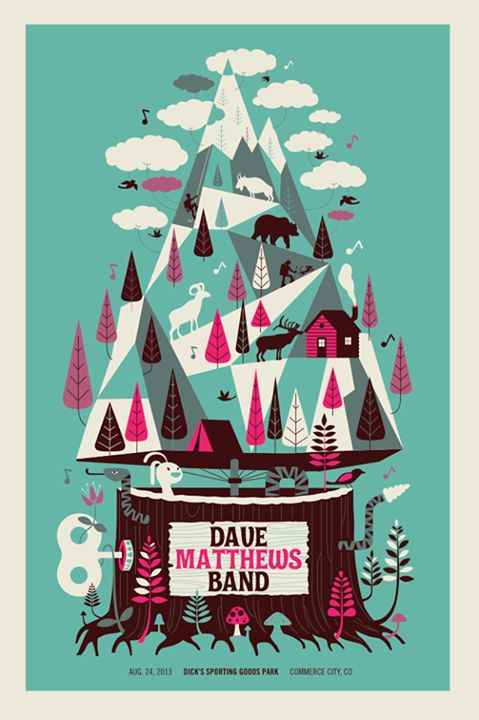 Methane Studios — Dave Matthews Band, Dick's Sporting Goods Park, Commerce City, CO · Aug 24, 2013 Poster