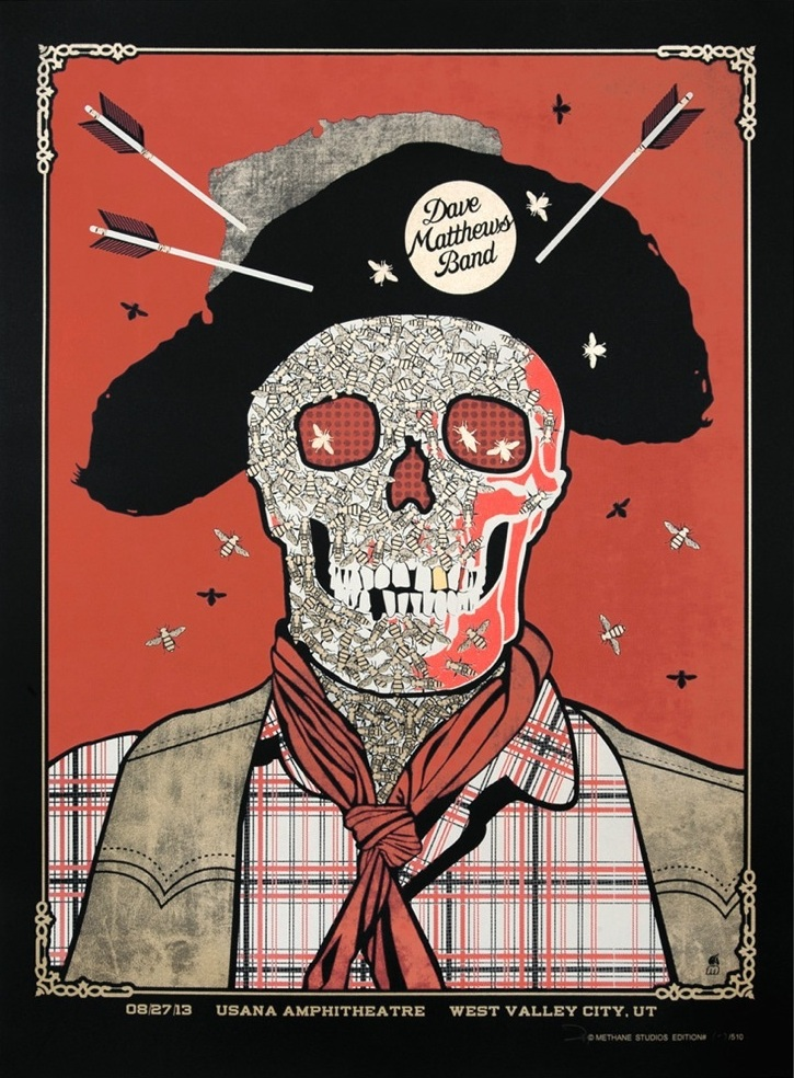 Methane Studios — Dave Matthews Band, USANA Amphitheatre, West Valley City, UT · Aug 27, 2013 Poster