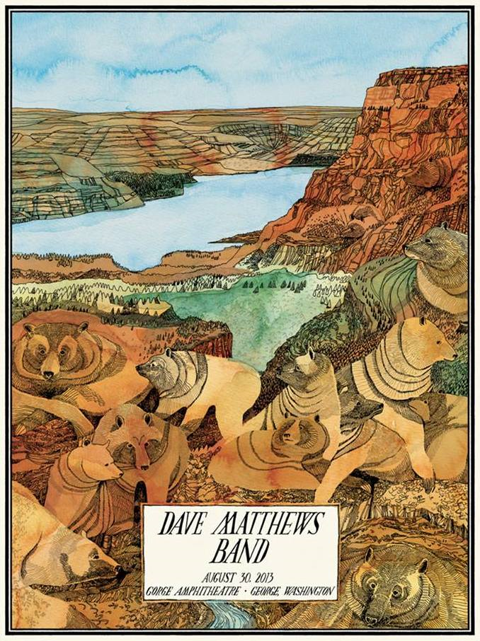 Landland — Dave Matthews Band, The Gorge Amphitheatre, George, WA · Aug 30, 2013 Poster