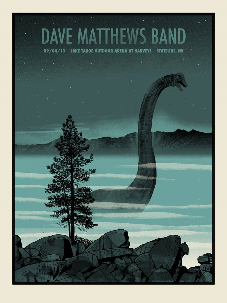 Methane Studios — Dave Matthews Band, Lake Tahoe Amphitheatre at Caesars Republic, Stateline, NV · Sep 4, 2013 Poster