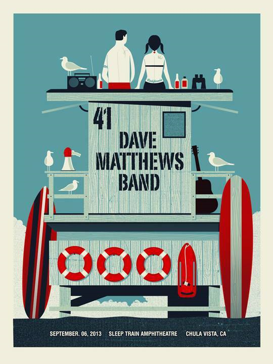 Methane Studios — Dave Matthews Band, Sleep Train Amphitheatre, Wheatland, CA · Sep 6, 2013 Poster
