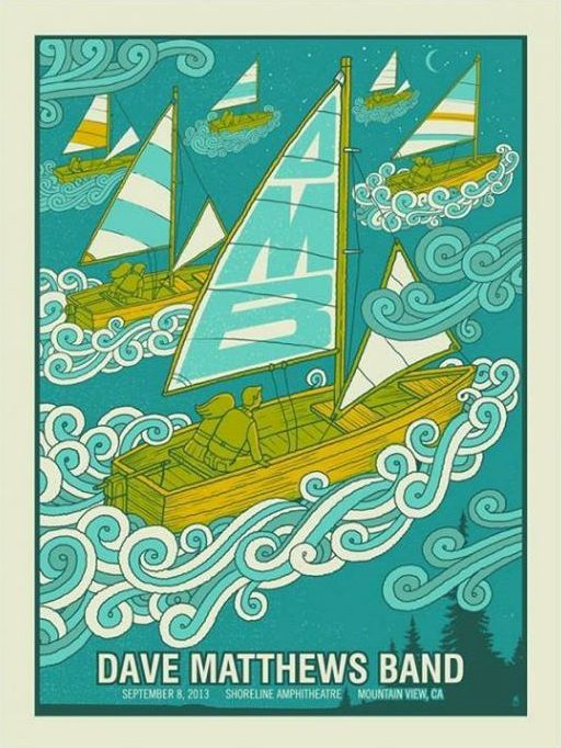 Methane Studios — Dave Matthews Band, Shoreline Amphitheatre at Mountain View, Mountain View, CA · Sep 8, 2013 Poster