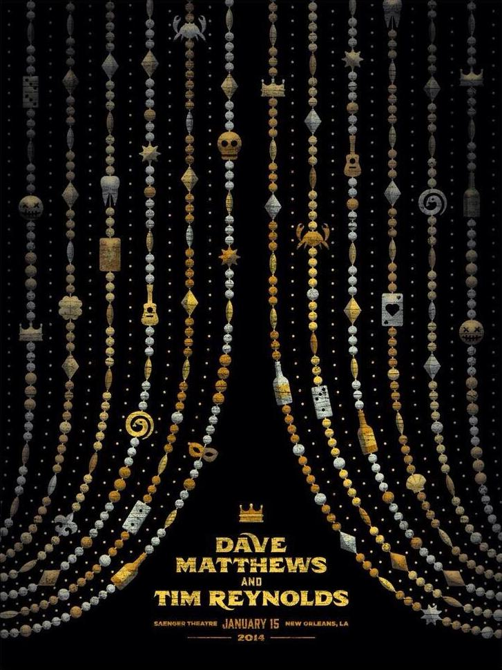 DKNG — Dave Matthews Band, Saenger Theatre, New Orleans, LA · Jan 15, 2014 Poster